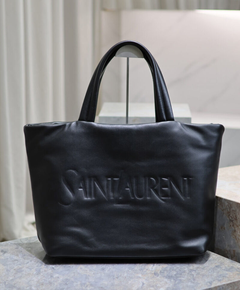 Saint Laurent Tote In Nappa Lambskin Black